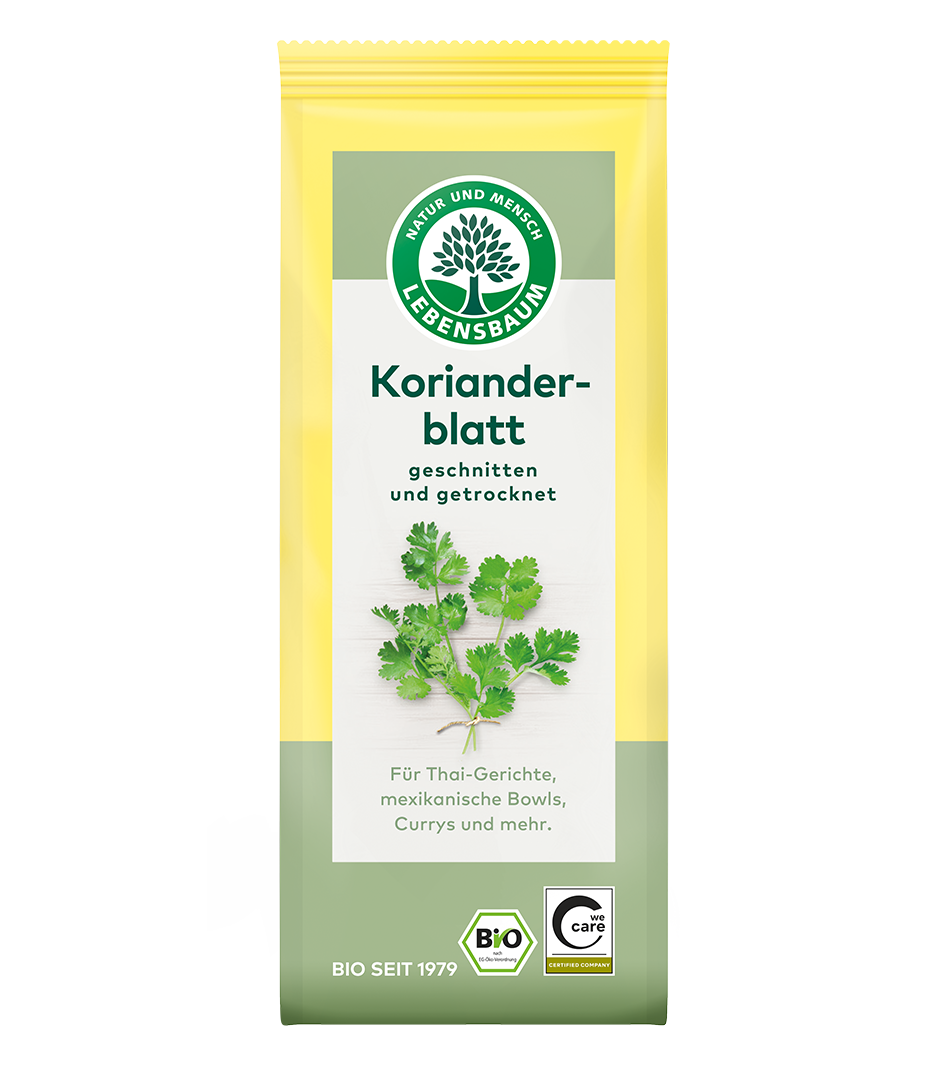 Korianderblatt, geschnitten und getrocknet Bio Korianderblatt Gewürz