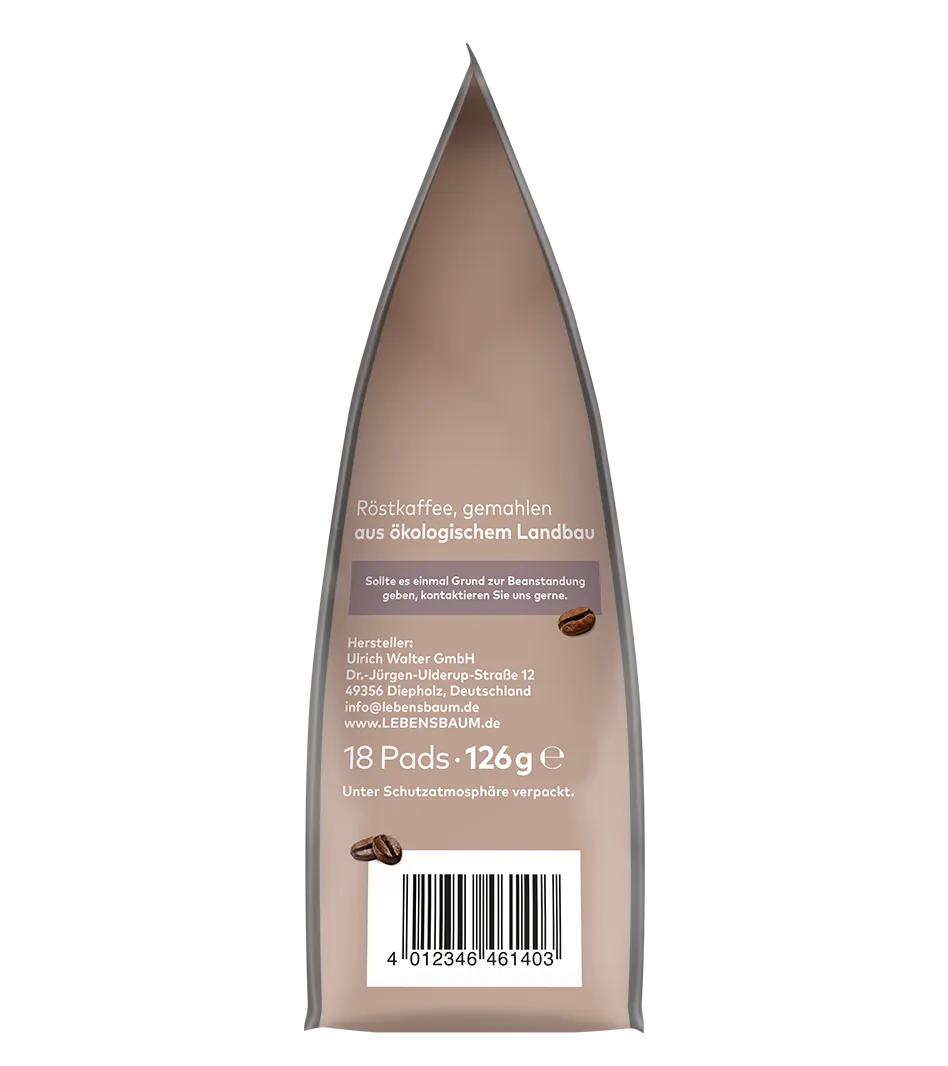 Seitenansicht Verpackung rechts Espresso Pads 