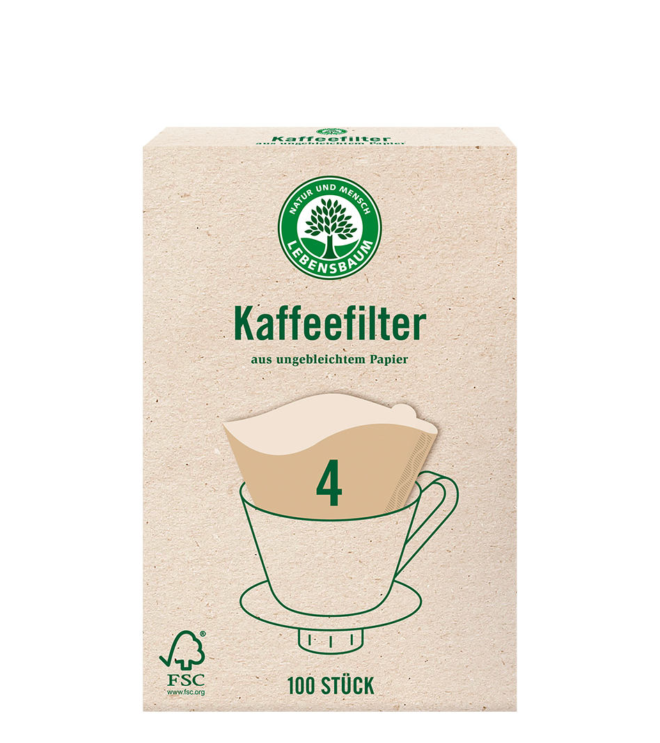 Kaffeefilter Gr. 4, 100 Stück Bio Kaffeefilter