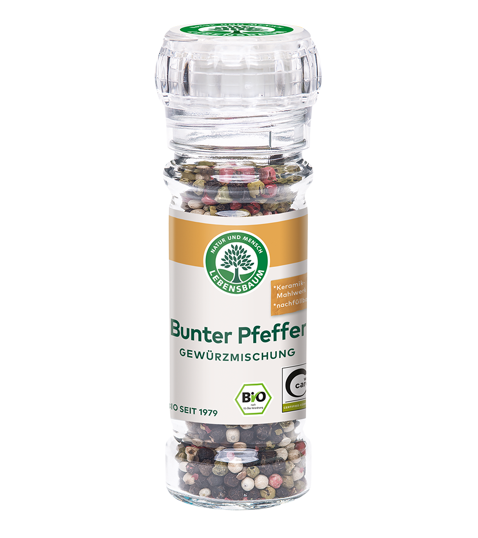 Bio Pfeffer bunt Mühle Gewürz