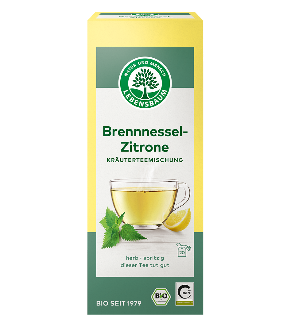 Brennnessel-Zitrone, Teebeutel Bio Brennnessel-Zitrone Tee