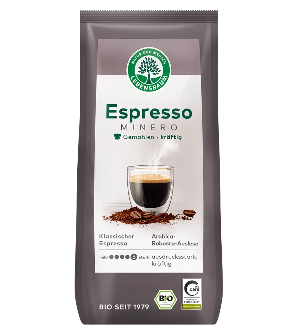 Bio Espresso Minero Kaffee gemahlen