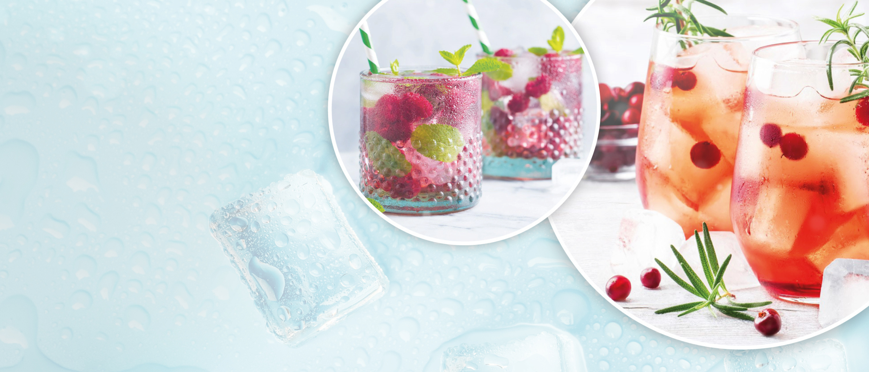 Bild mit verschiedenen Eistee Gläsern