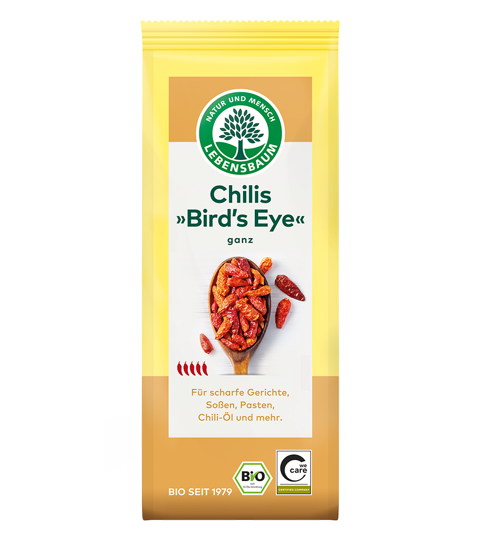 Chilis (Bird`s Eye), ganz       Bio Cilli Birds Eye Gewürz