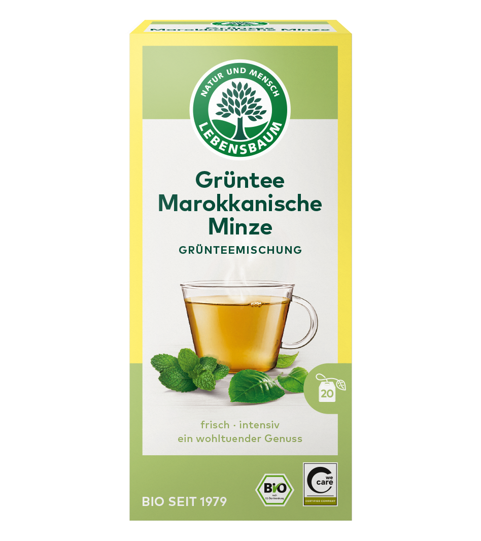 Grüntee Marokkanische Minze, Teebeutel 