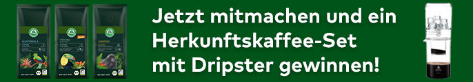 Gewinnspielbeschreibung Herkunftskaffeeset und Dripster gewinnen