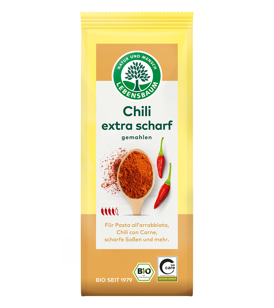 Chili extra scharf, gemahlen Bio Chili Scharf Gewürz