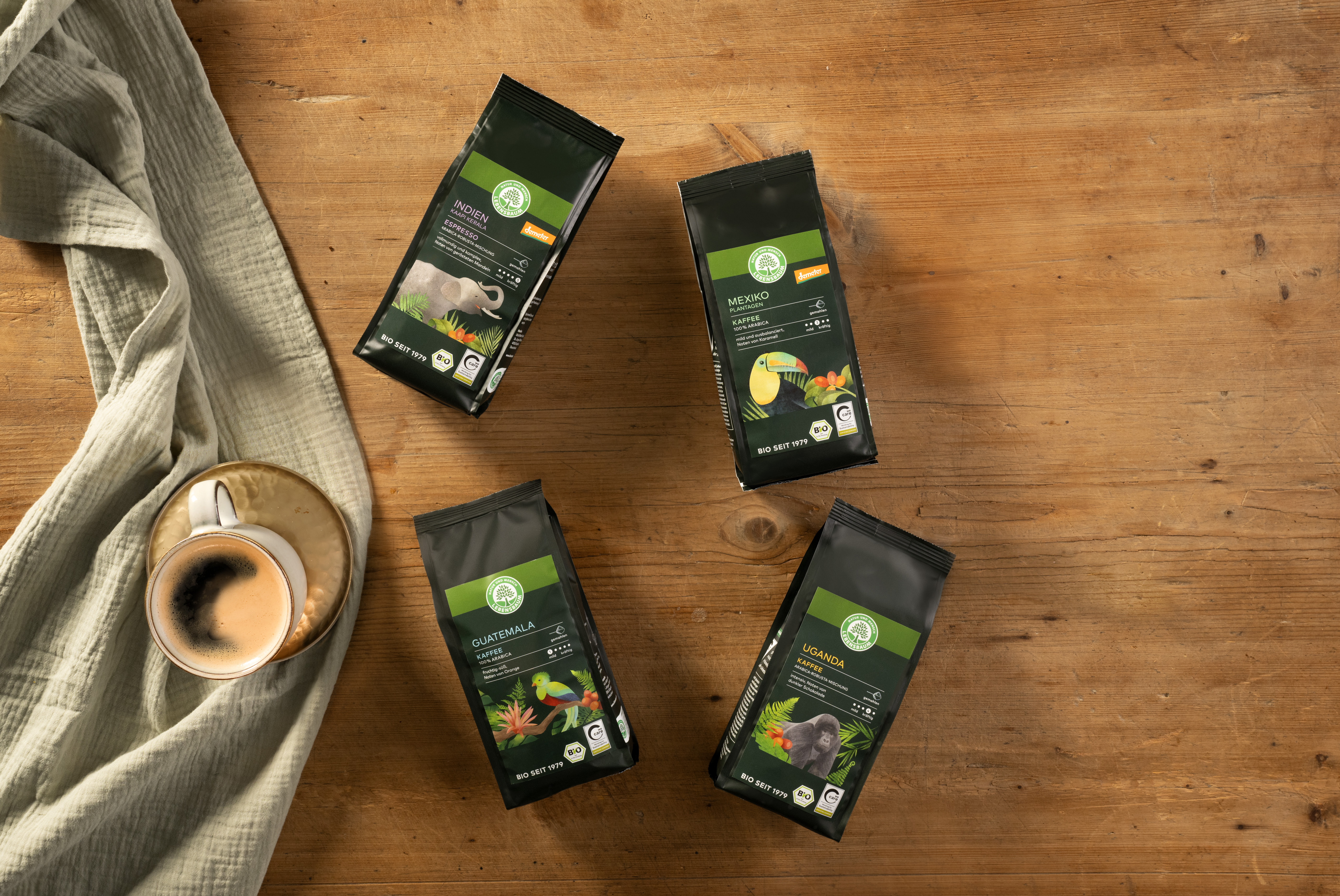 Bio Herkunftskaffees