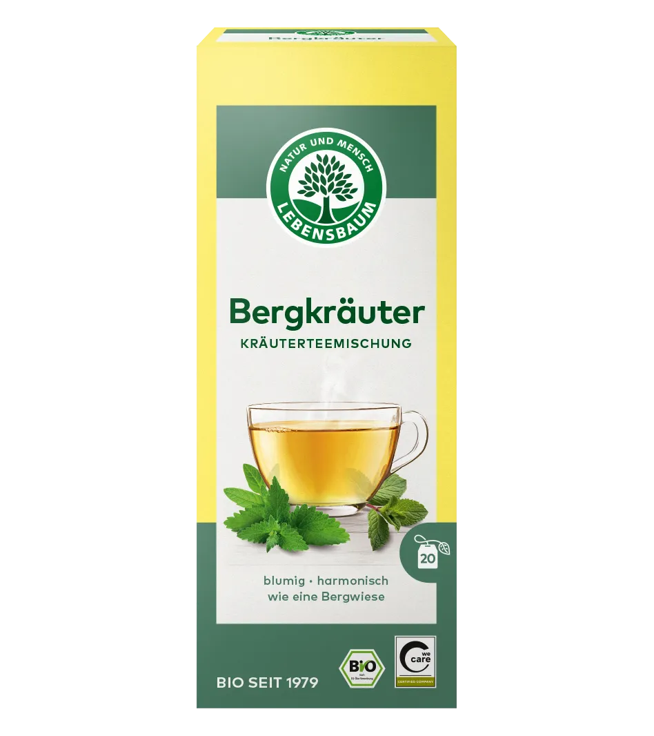 Lebensbaum Berg Kräutertee, Bio, 20 Beutel, blumig  harmonisch  wie eine Bergwiese