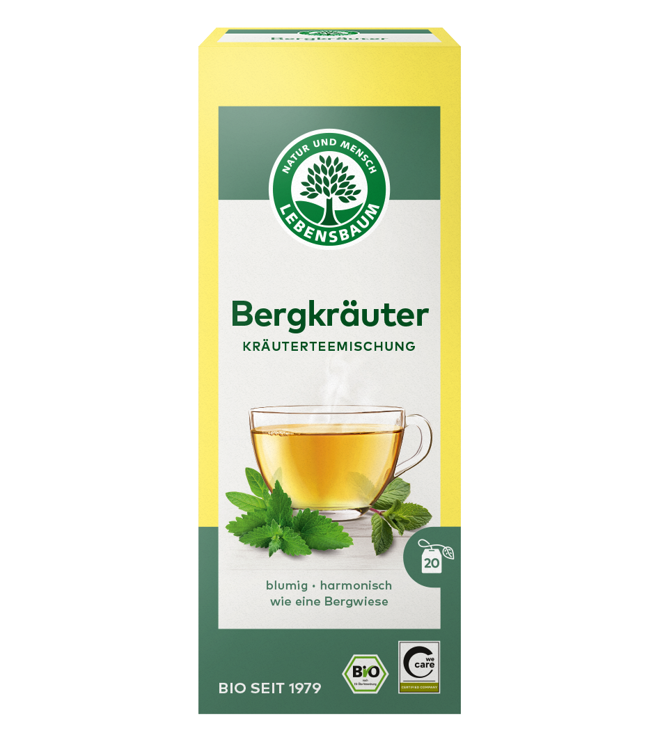 Lebensbaum Berg Kräutertee, Bio, 20 Beutel, blumig  harmonisch  wie eine Bergwiese