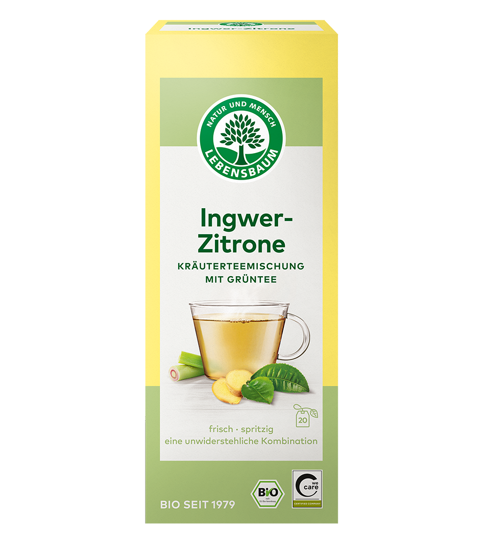 Ingwer-Zitrone, Teebeutel Bio Ingwer-Zitrone Tee