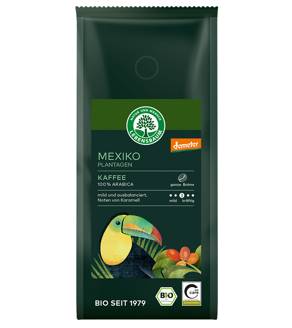 Mexiko Plantagen Kaffee, ganze Bohne, 250 g