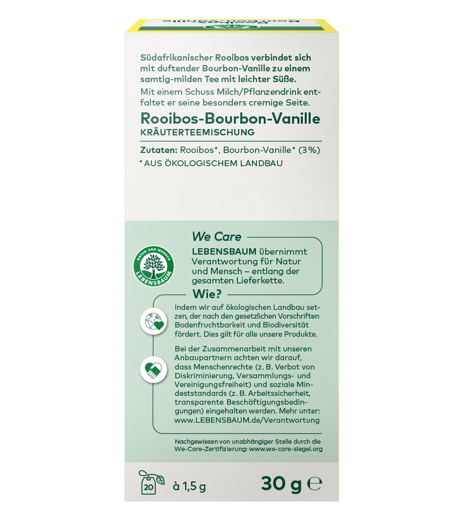 Bio Rooibos-Bourbon-Vanille Tee