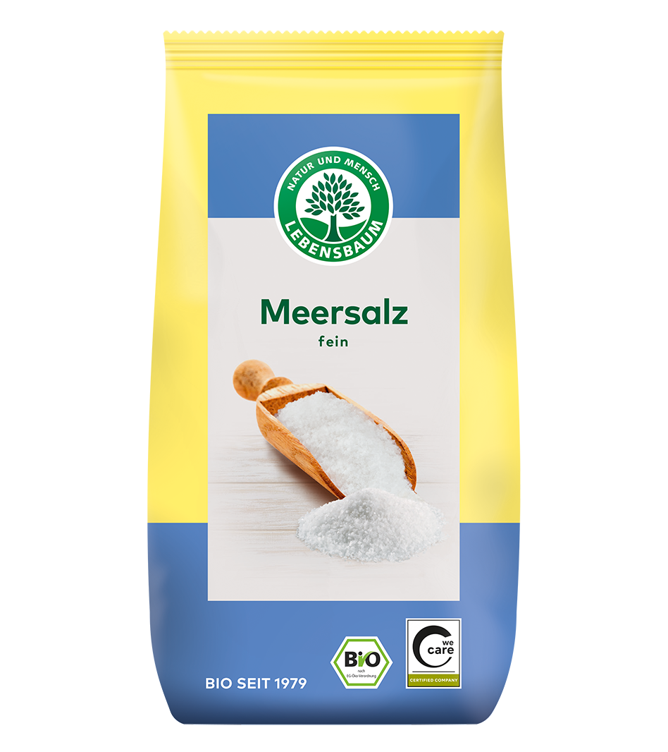 Meersalz unjodiert, fein, Nachfüllbeutel 500 g Bio Meersalz Gewürz