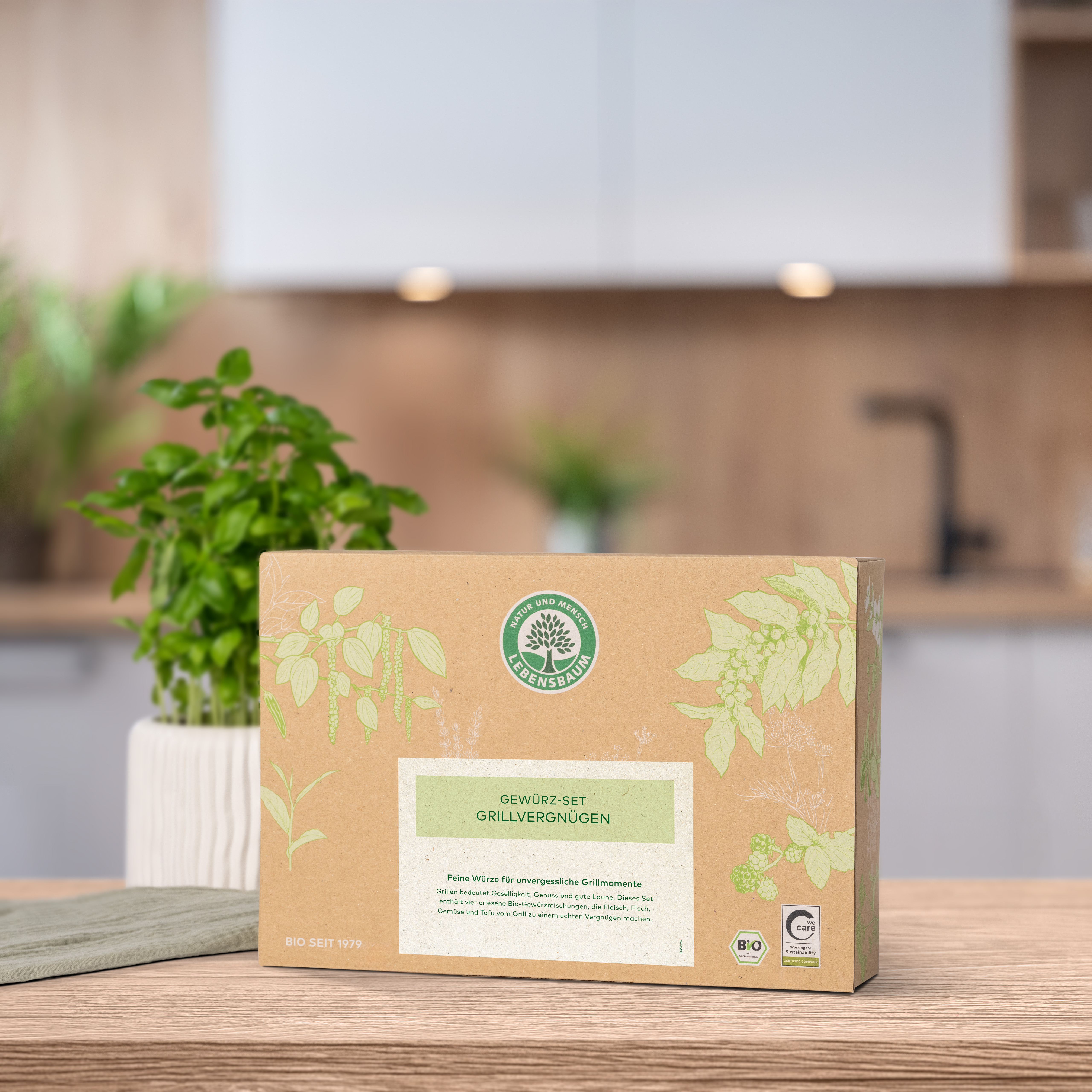 Geschenkset mit Gewürzen, enthalten sind Magic Dust, Pepper Rub, Grillmeister und Grill- und Pfennengewuerz