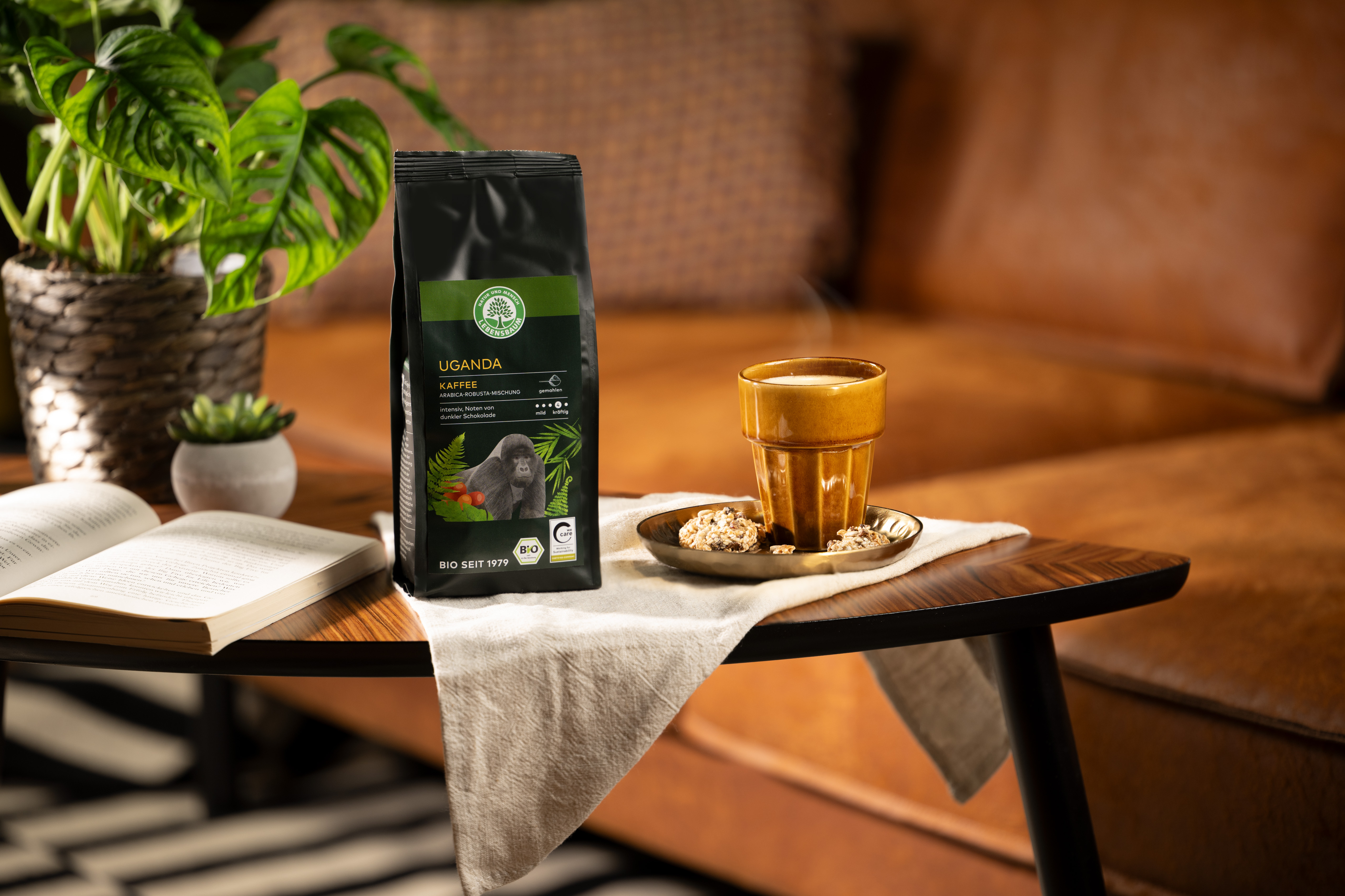 Bio Uganda Kaffee, gemahlen, 250g - 100% BIO - LEBENSBAUM