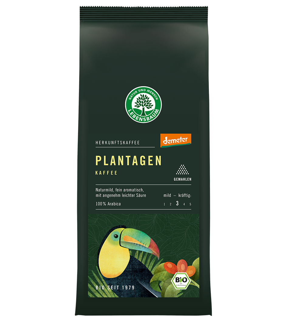 Bio Plantagen Kaffee gemahlen