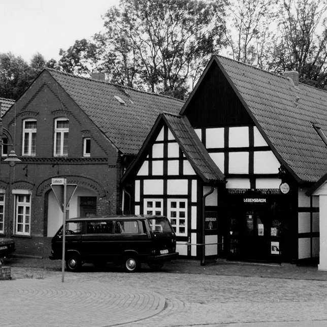 Altes Fachwerk haus in dem die Marke Lebensbaum gegründet wurde