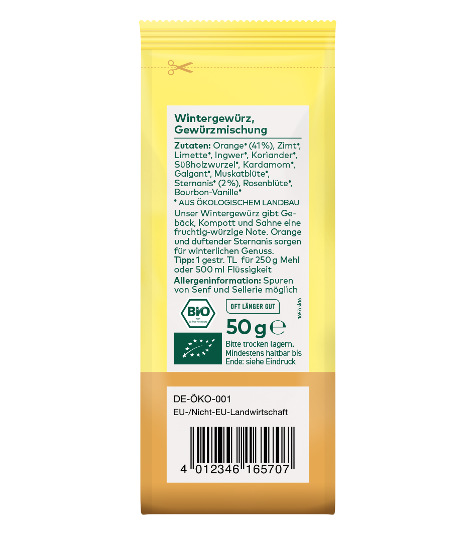 Bio Wintergewürz Rückseite