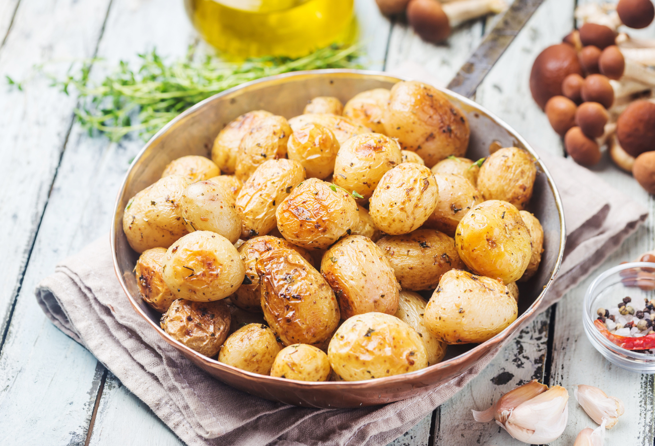 Glutkartoffeln in einer Schüssel
