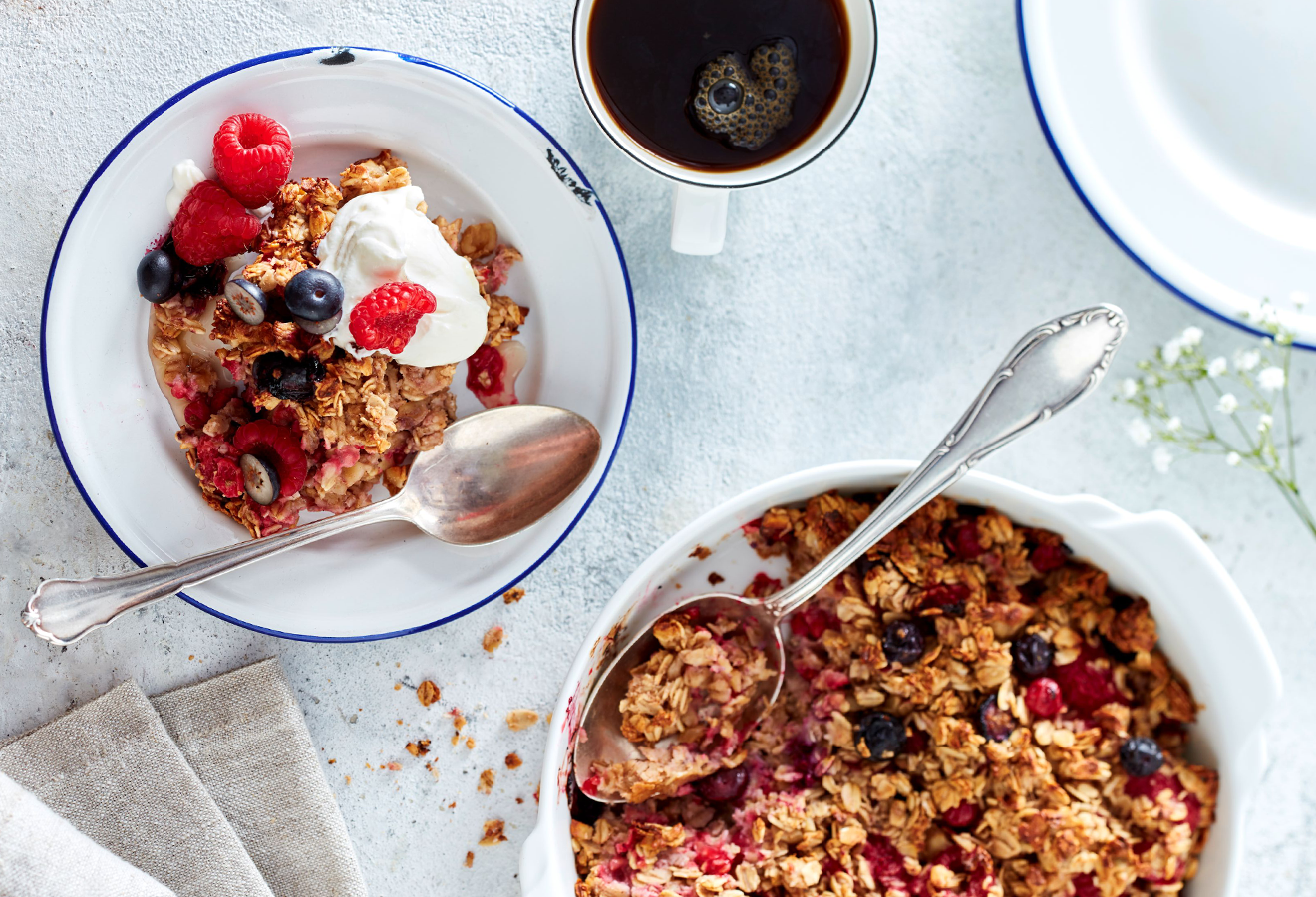 Baked Oatmeal - Frühstücksauflauf in zwei Schüsseln