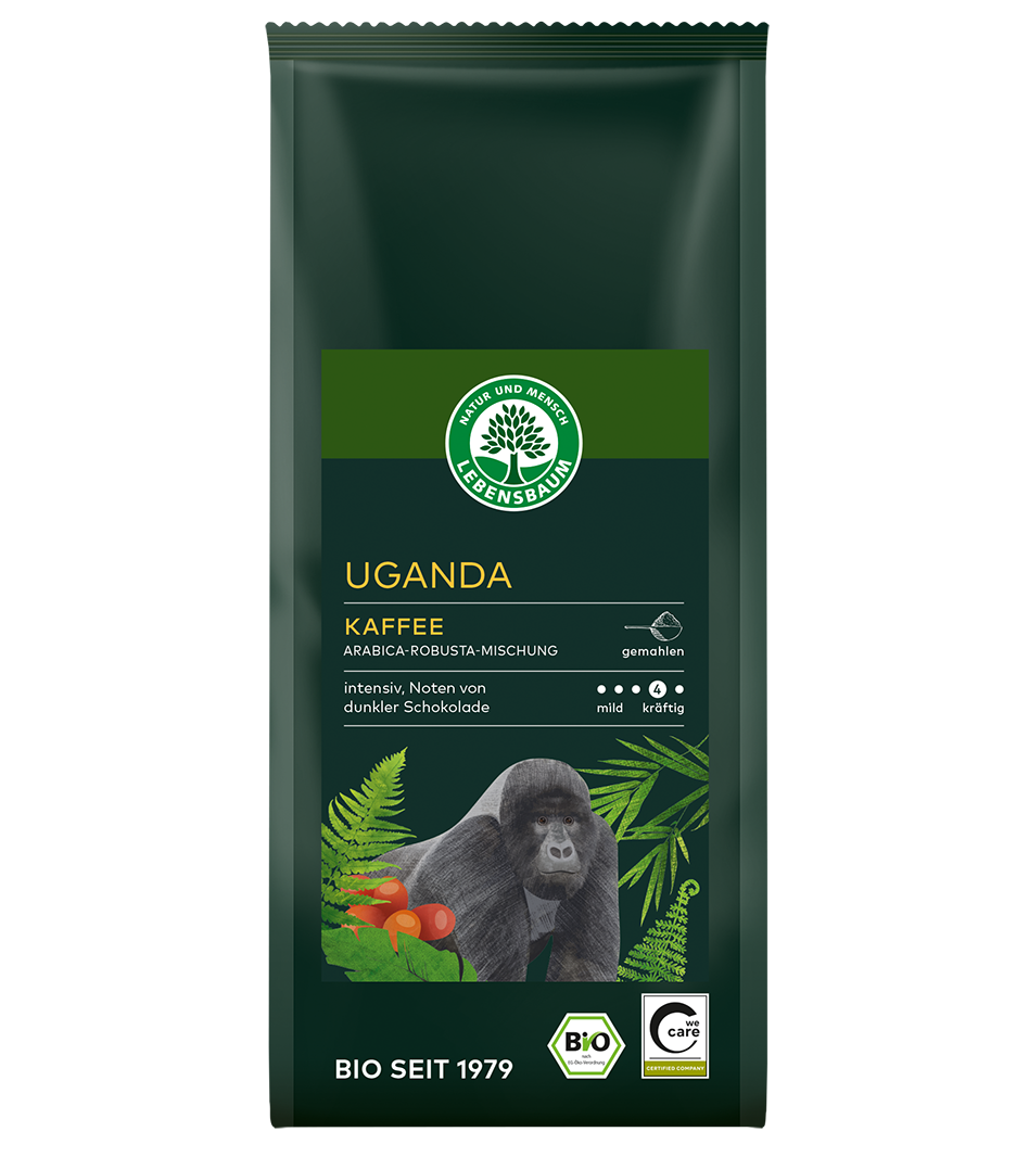 Uganda Kaffee, gemahlen, 250 g Bio Uganda Kaffee gemahlen