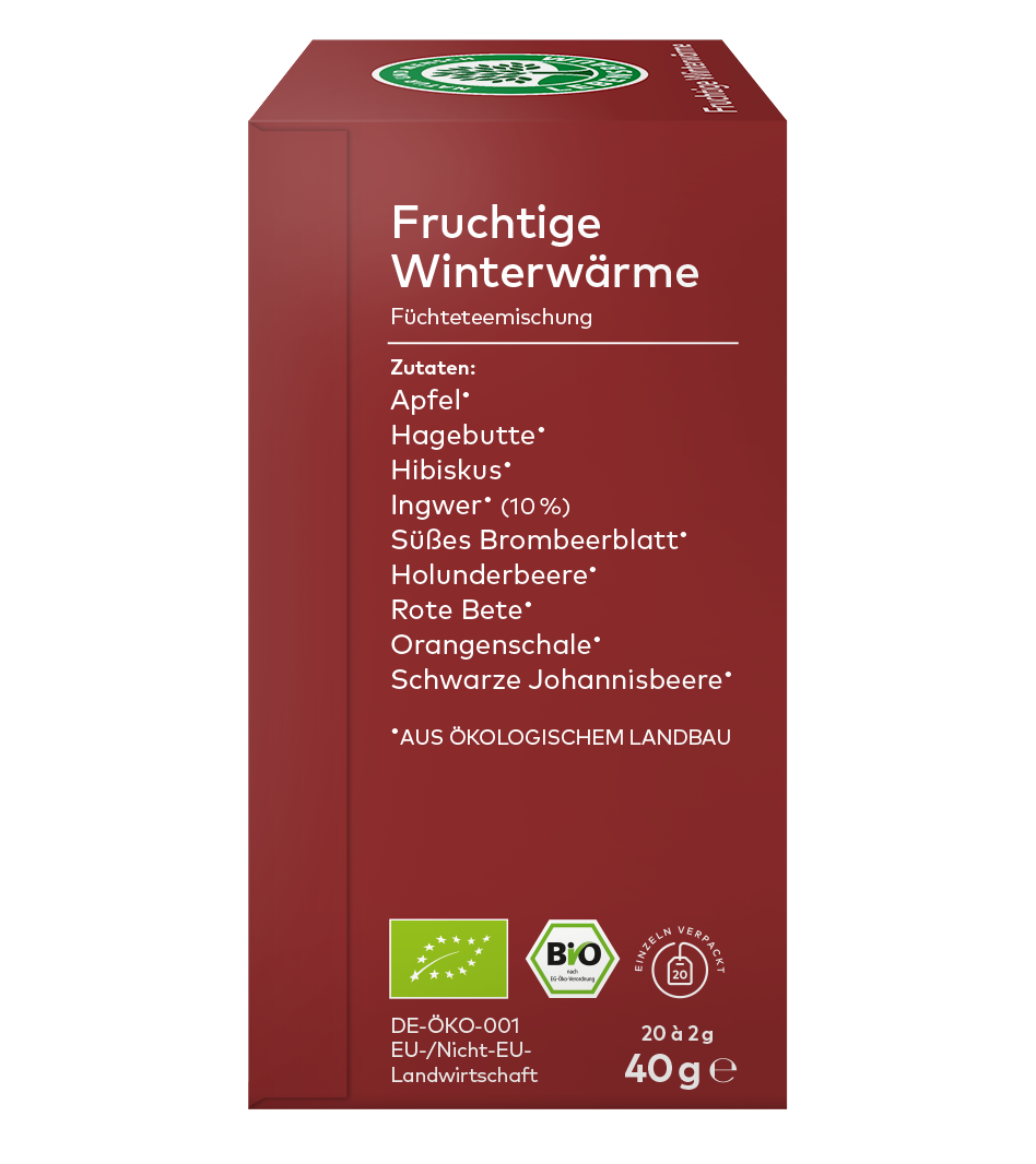 Bio Fruchtige Winterwärme Tee links