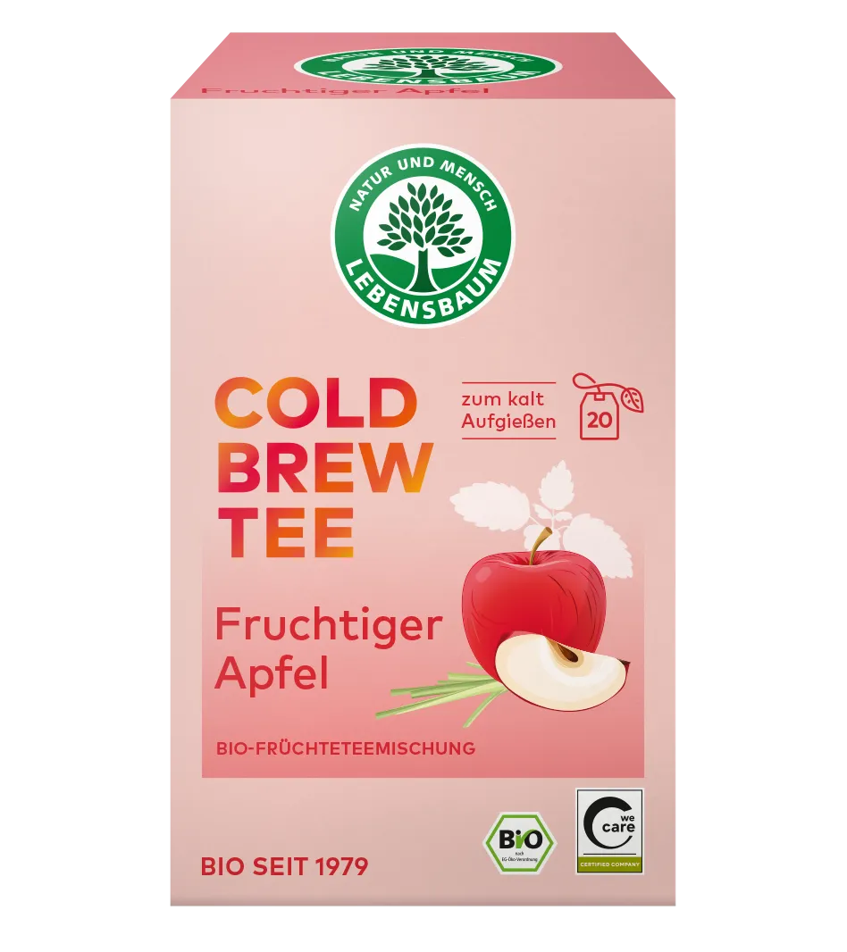 Vorderseite vom Cold Brew Tee "Fruchtiger Apfel"
