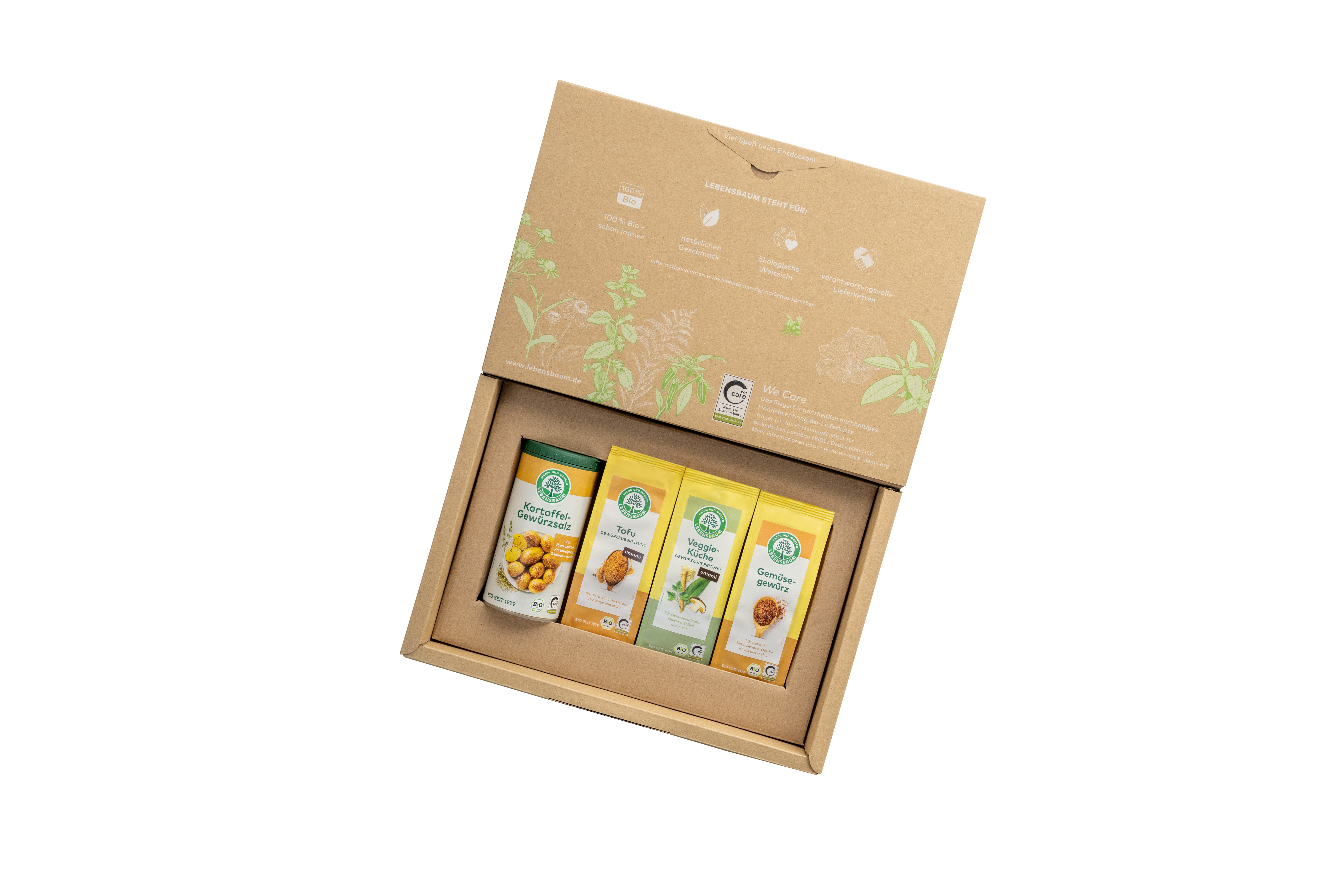 Geöffnetes Geschenk-Set