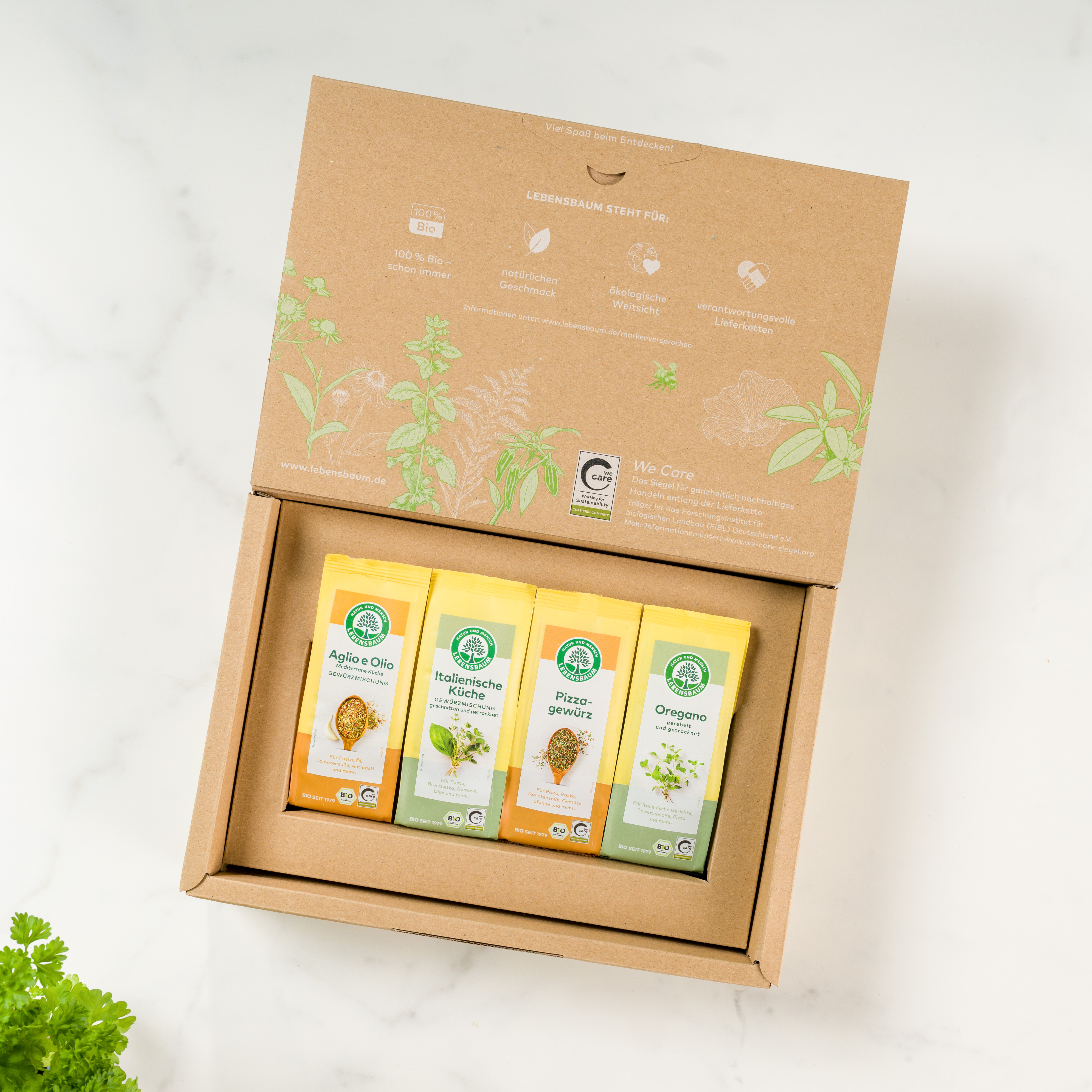 Bio Gewürz-Set Pizza & Pasta mit Aglio e Olio, Italienische Kräuter, Pizzagewürz und Oregano