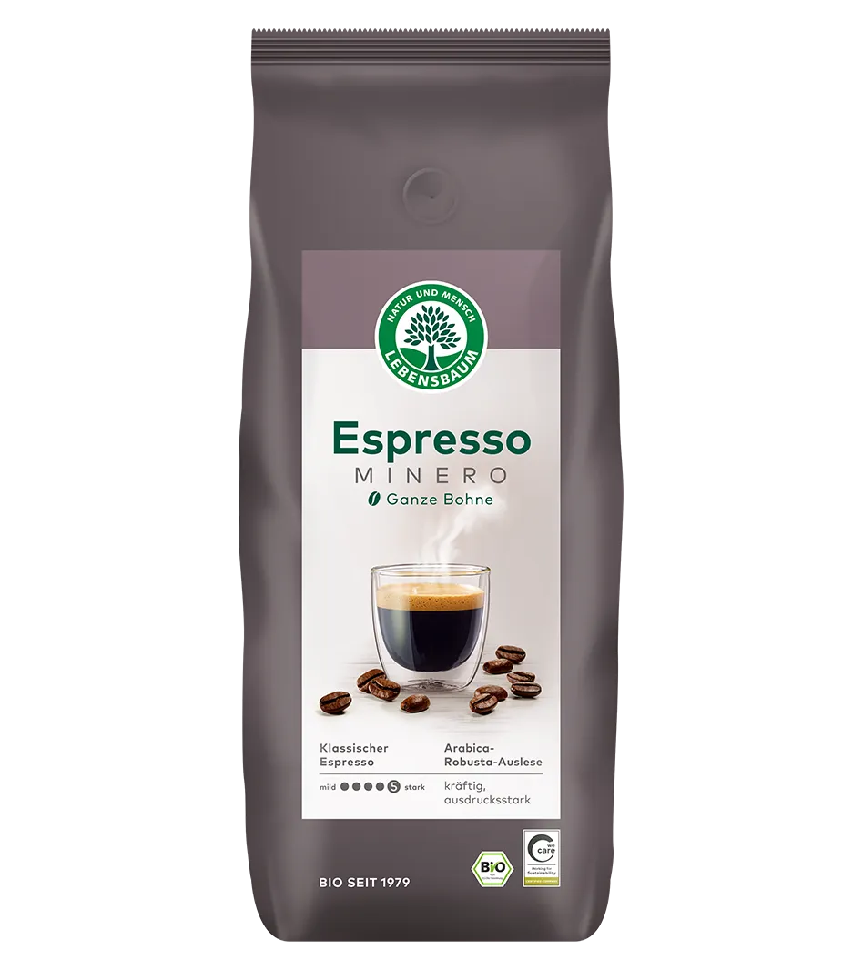 Bio Espresso Minero Kaffee ganze Bohne