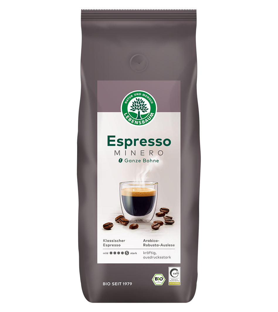 Espresso Minero®, ganze Bohne 1 kg Bio Espresso Minero Kaffee ganze Bohne