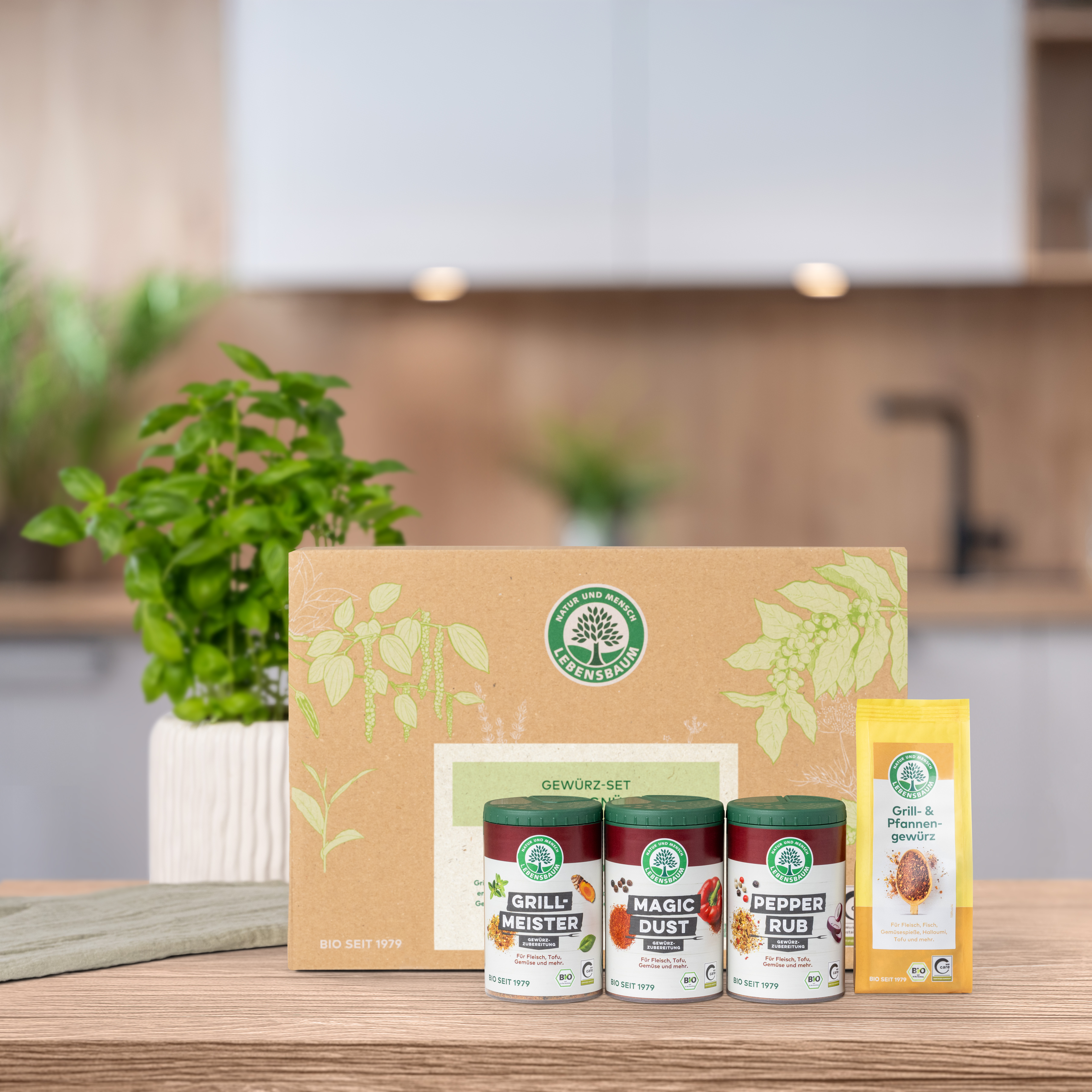 Gewürz-Set Grillvergnügen Geschenkset mit Gewürzen, enthalten sind Magic Dust, Pepper Rub, Grillmeister und Grill- und Pfennengewuerz
