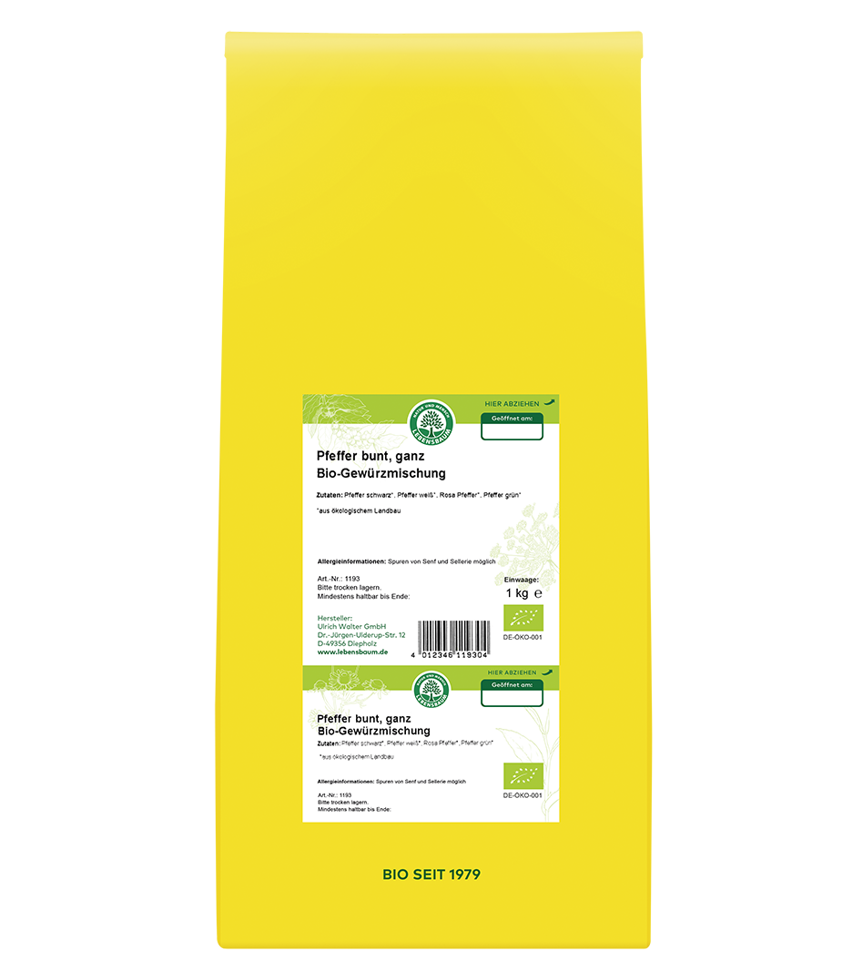 Pfeffer bunt, ganz 1 kg Pfeffer bunt, ganz 1 kg