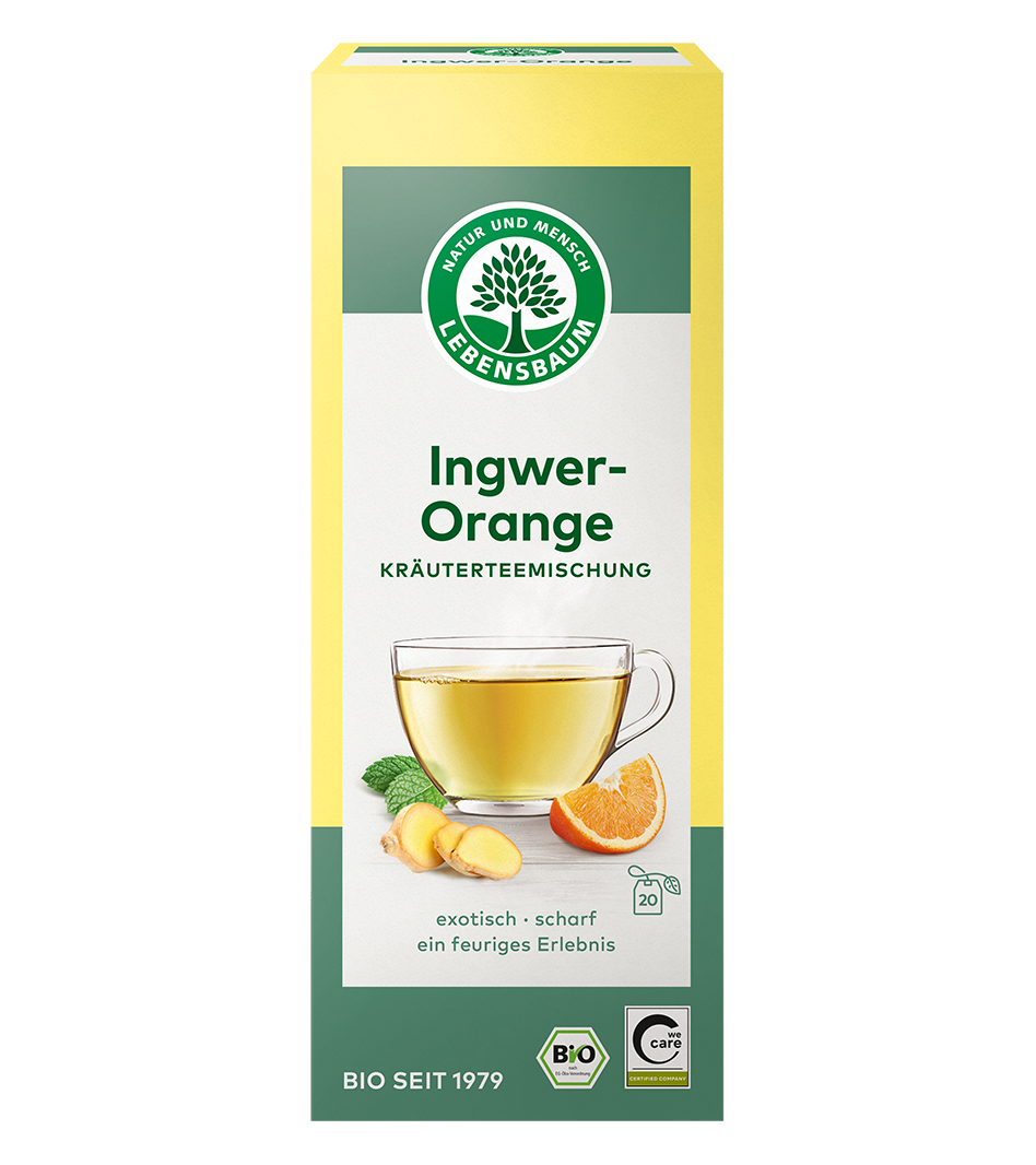 Ingwer-Orange, Teebeutel Bio Ingwer-Orange Tee