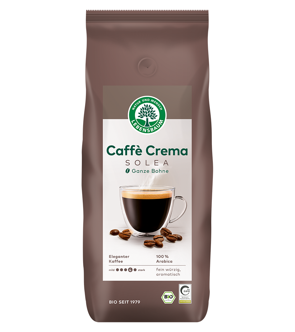 Caffè Crema Solea®, ganze Bohne 1 kg Bio Caffe Crema Solea Kaffee