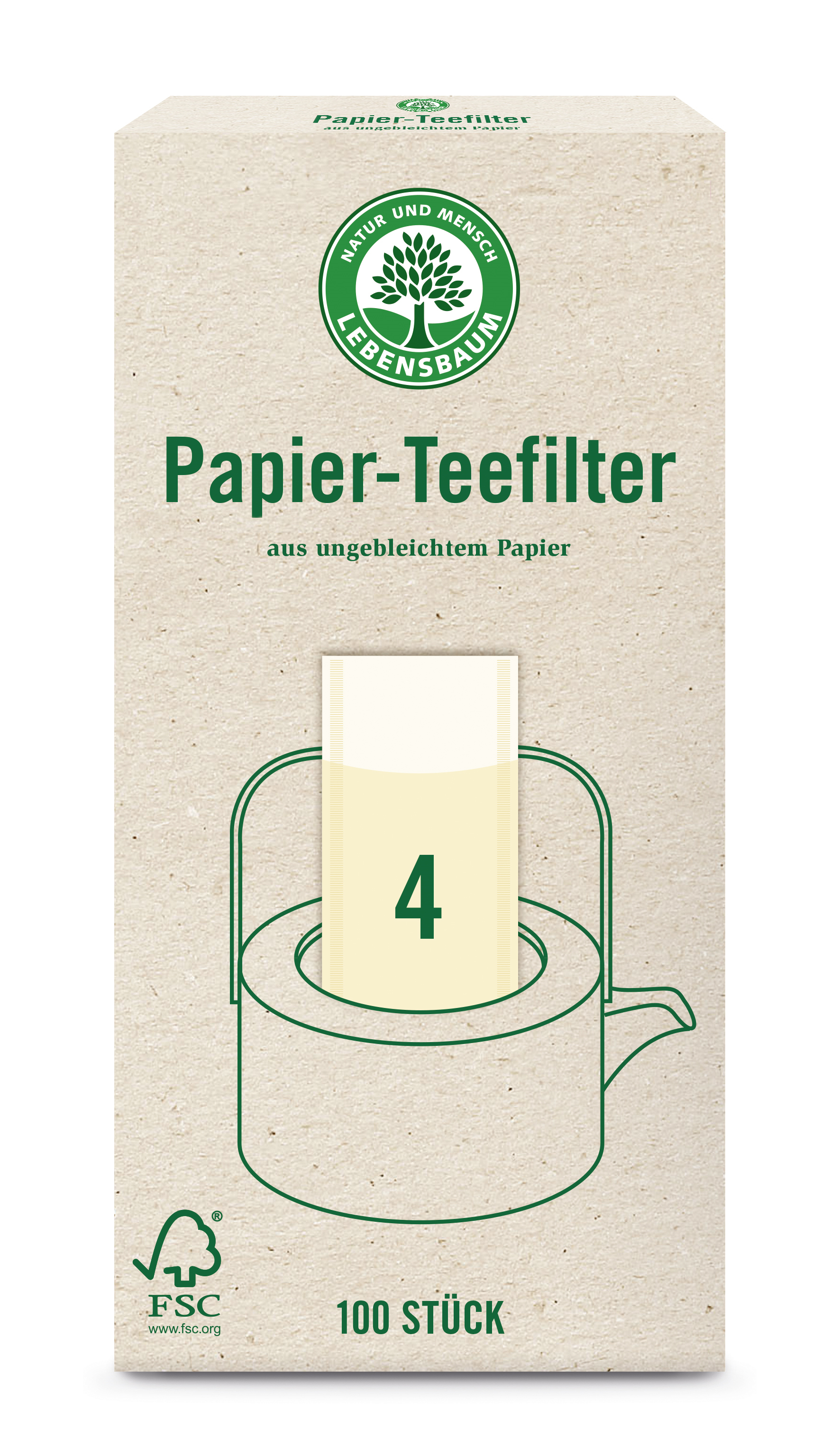 Bio Papier-Teefilter